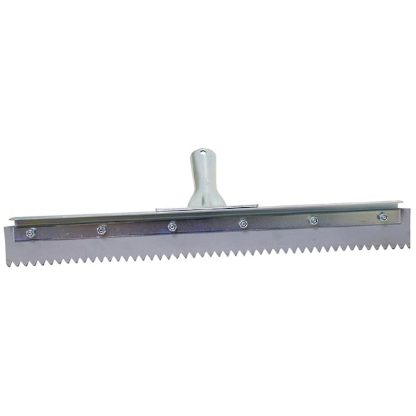 18 in Floor Squeegee, 3/8 in Serrations, Non-Marking, 6PK